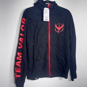 Pokemon Go Team Valor Black Jacket with Red Accents Size M
